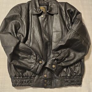 Vintage Michael Michelle U.S.A Leather Black Jacket Sz MED Zip Removable Liner